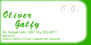 oliver galfy business card